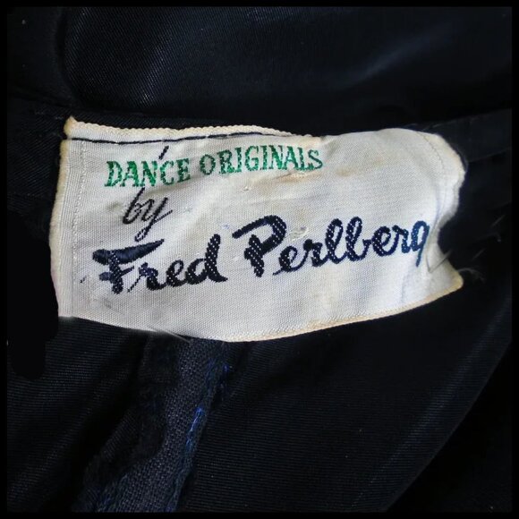 Vintage Black Strapless Formal, Tea Length Gown MAJOR Back Interest - Picture 6 of 13